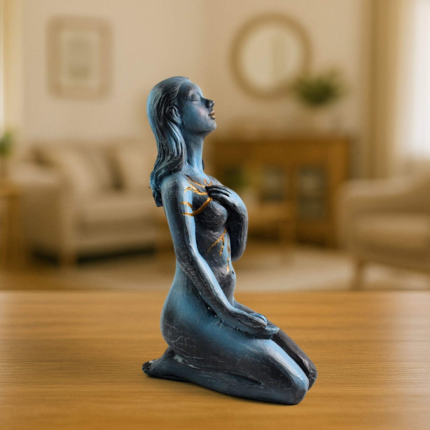 Elegant Resin Kneeling Woman Decorative Statue (1 Pc) Elegant Resin Kneeling Woman Decorative Statue (1 Pc)
